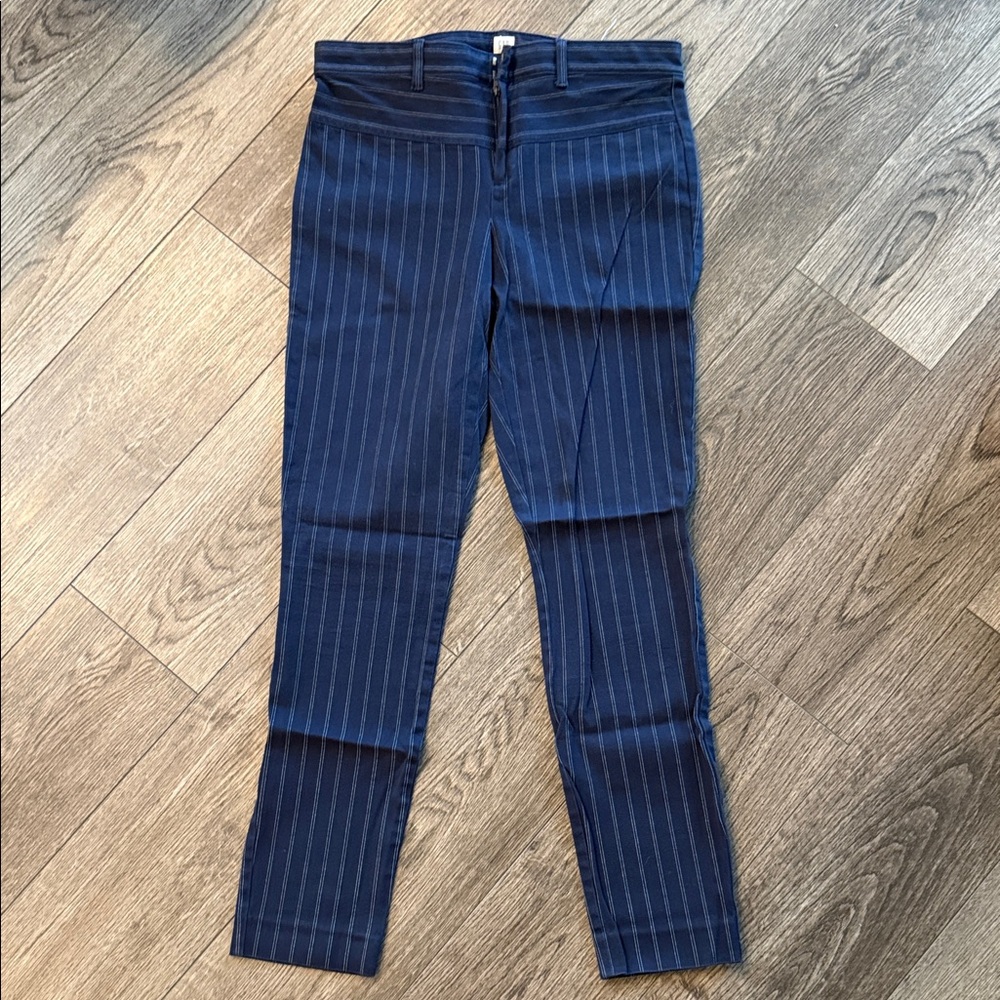GAP Women's Striped Navy Trousers